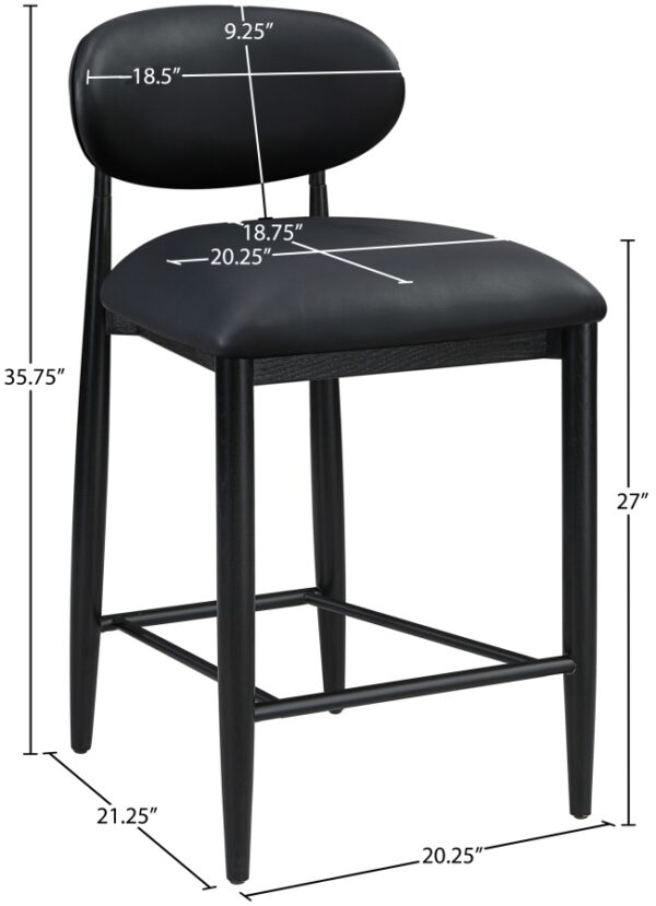 Riccio Vegan Leather Upholstered Counter Stool