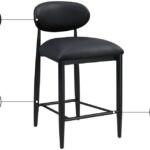 Riccio Vegan Leather Upholstered Counter Stool