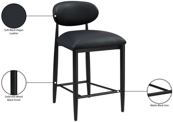Riccio Vegan Leather Upholstered Counter Stool