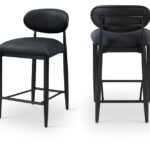 Riccio Vegan Leather Upholstered Counter Stool