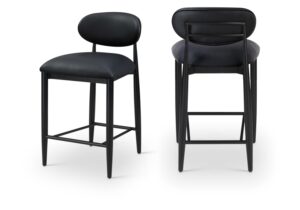 Riccio Vegan Leather Upholstered Counter Stool