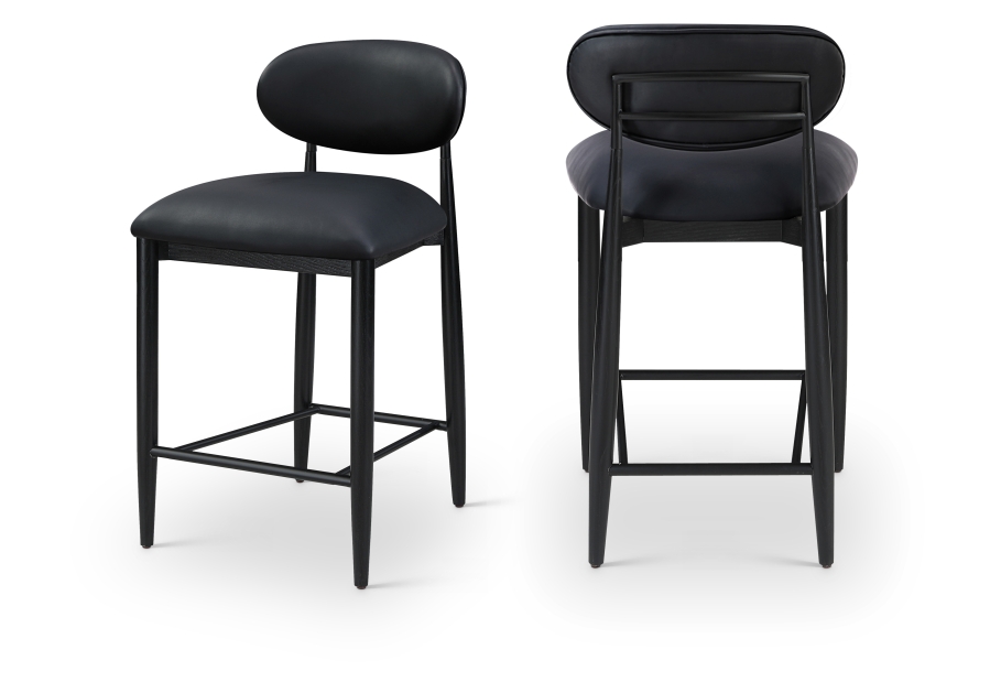 Riccio Vegan Leather Upholstered Counter Stool