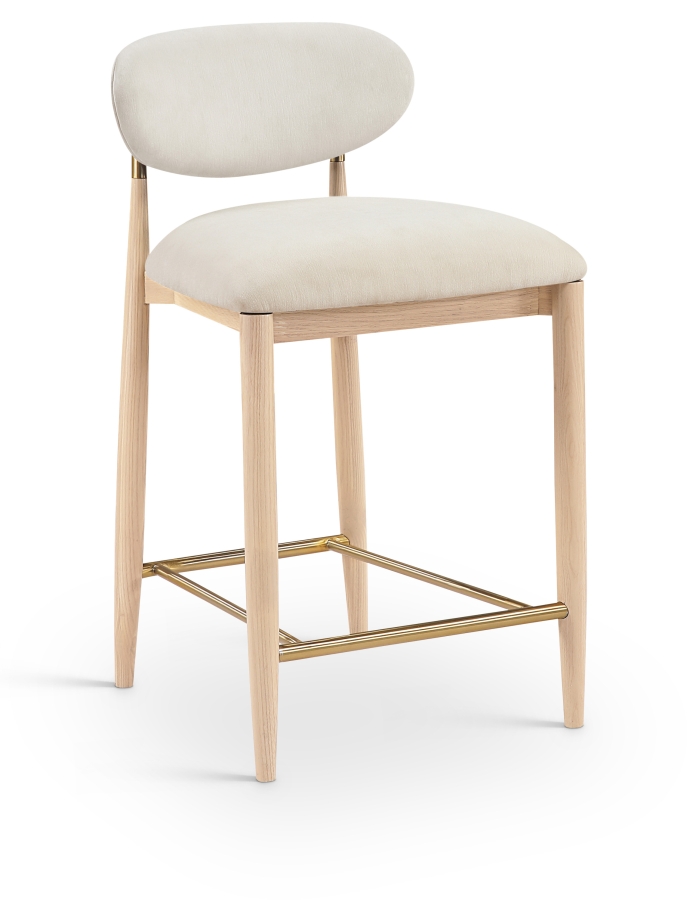 Riccio Performance Fabric Upholstered Counter Stool