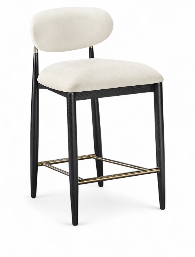 Riccio Performance Fabric Upholstered Counter Stool
