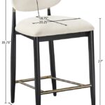 Riccio Performance Fabric Upholstered Counter Stool