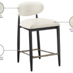 Riccio Performance Fabric Upholstered Counter Stool
