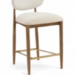 Riccio Performance Fabric Upholstered Counter Stool