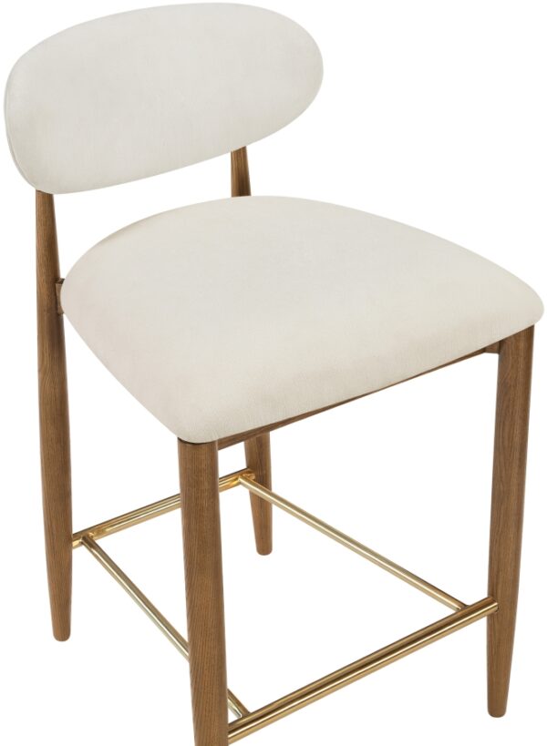 Riccio Performance Fabric Upholstered Counter Stool