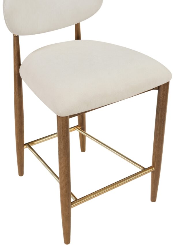 Riccio Performance Fabric Upholstered Counter Stool
