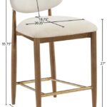 Riccio Performance Fabric Upholstered Counter Stool