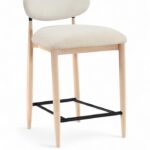 Riccio Performance Fabric Upholstered Counter Stool