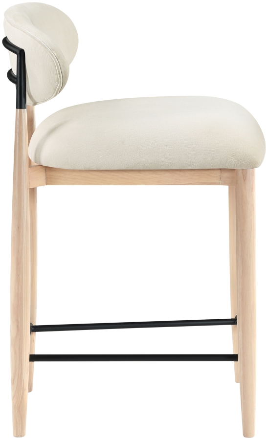 Riccio Performance Fabric Upholstered Counter Stool