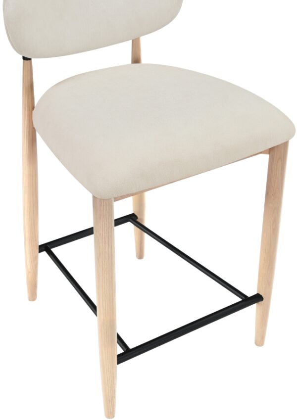 Riccio Performance Fabric Upholstered Counter Stool