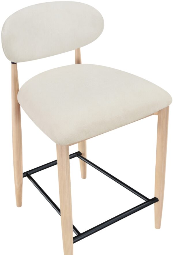 Riccio Performance Fabric Upholstered Counter Stool