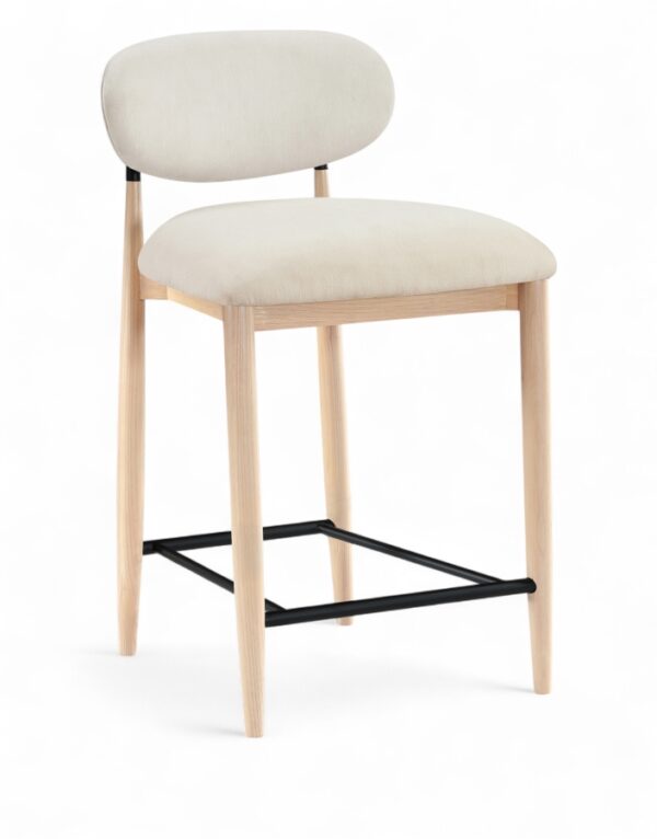 Riccio Performance Fabric Upholstered Counter Stool