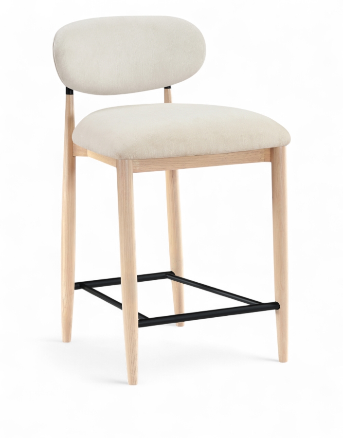 Riccio Performance Fabric Upholstered Counter Stool