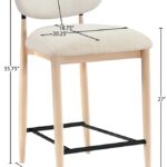 Riccio Performance Fabric Upholstered Counter Stool