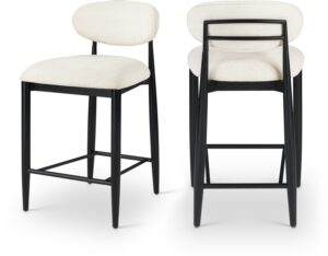 Riccio Performance Fabric Upholstered Counter Stool