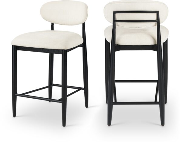 Riccio Performance Fabric Upholstered Counter Stool