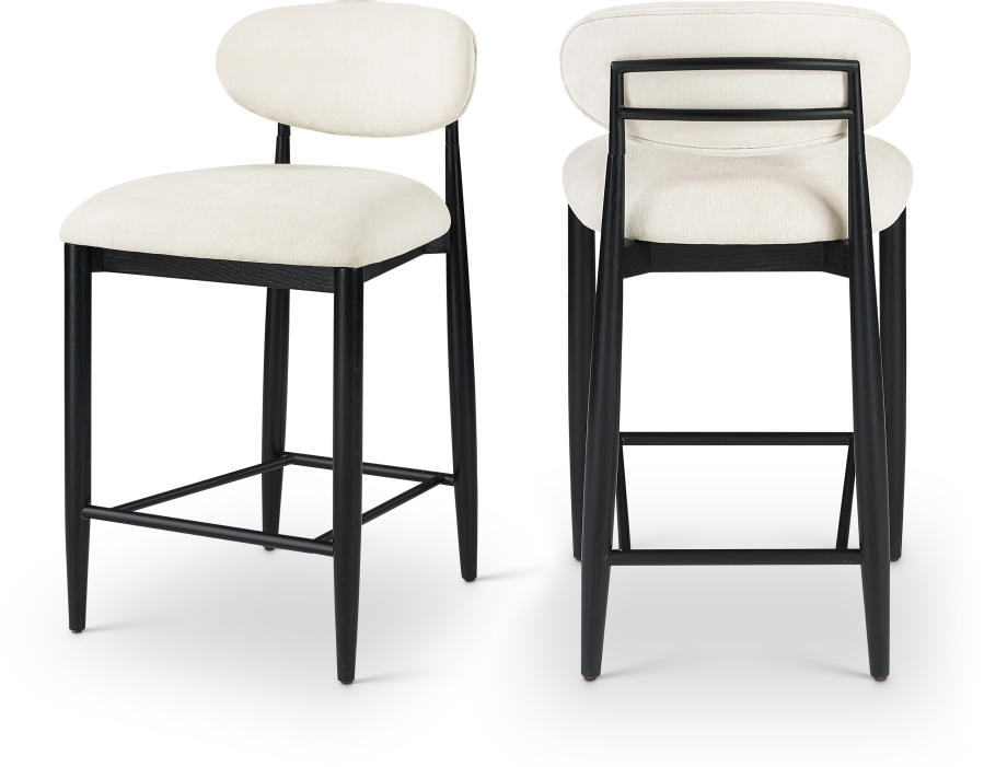 Riccio Performance Fabric Upholstered Counter Stool
