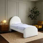 Andaz Chenille Fabric Upholstered Twin Bed