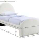 Andaz Chenille Fabric Upholstered Twin Bed