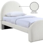 Andaz Chenille Fabric Upholstered Twin Bed