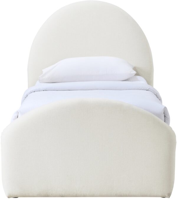 Andaz Chenille Fabric Upholstered Twin Trundle Bed