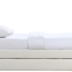 Andaz Chenille Fabric Upholstered Twin Trundle Bed
