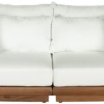 Mirella 75.75" Water Resistant Fabric Upholstered 2pc. Outdoor Patio Modular Loveseat