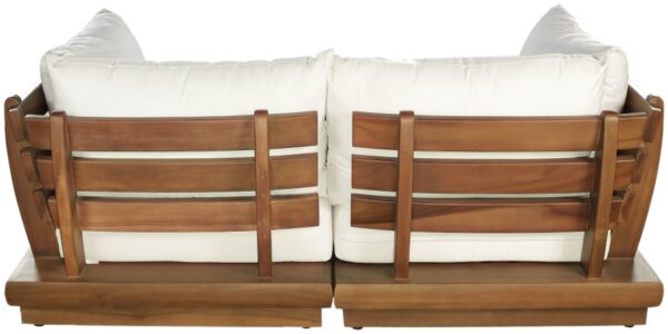 Mirella 75.75" Water Resistant Fabric Upholstered 2pc. Outdoor Patio Modular Loveseat