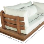 Mirella 75.75" Water Resistant Fabric Upholstered 2pc. Outdoor Patio Modular Loveseat
