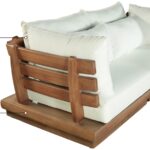 Mirella 75.75" Water Resistant Fabric Upholstered 2pc. Outdoor Patio Modular Loveseat