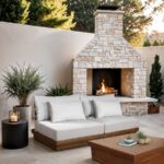 Mirella 74" Water Resistant Fabric Upholstered 2pc. Outdoor Patio Modular Loveseat