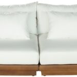 Mirella 74" Water Resistant Fabric Upholstered 2pc. Outdoor Patio Modular Loveseat