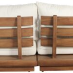 Mirella 74" Water Resistant Fabric Upholstered 2pc. Outdoor Patio Modular Loveseat