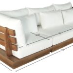 Mirella 112.75" Water Resistant Fabric Upholstered 3pc. Outdoor Patio Modular Sofa