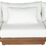 Mirella 111" Water Resistant Fabric Upholstered 3pc. Outdoor Patio Modular Sofa