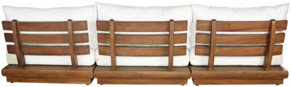 Mirella 111" Water Resistant Fabric Upholstered 3pc. Outdoor Patio Modular Sofa