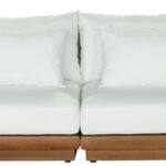 Mirella 149.75" Water Resistant Fabric Upholstered 4pc. Outdoor Patio Modular Sofa