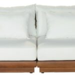 Mirella 148" Water Resistant Fabric Upholstered 4pc. Outdoor Patio Modular Sofa