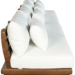 Mirella 148" Water Resistant Fabric Upholstered 4pc. Outdoor Patio Modular Sofa