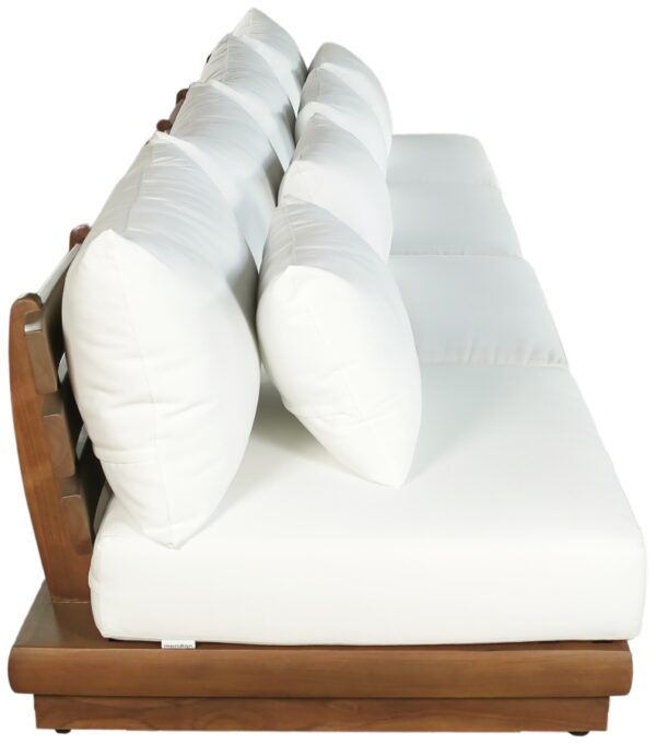Mirella 148" Water Resistant Fabric Upholstered 4pc. Outdoor Patio Modular Sofa