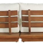 Mirella 148" Water Resistant Fabric Upholstered 4pc. Outdoor Patio Modular Sofa