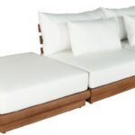 Mirella 148" Water Resistant Fabric Upholstered 4pc. Outdoor Patio Modular Sofa