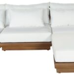 Mirella 112.75" Water Resistant Fabric Upholstered 4pc. Outdoor Patio Modular Sectional