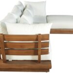 Mirella 112.75" Water Resistant Fabric Upholstered 4pc. Outdoor Patio Modular Sectional