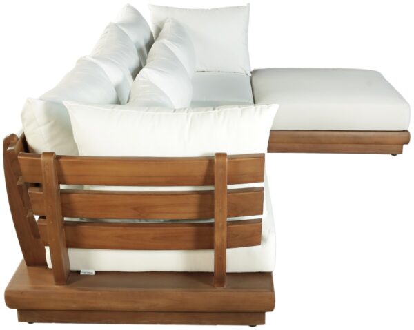 Mirella 112.75" Water Resistant Fabric Upholstered 4pc. Outdoor Patio Modular Sectional
