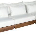 Mirella 112.75" Water Resistant Fabric Upholstered 4pc. Outdoor Patio Modular Sectional