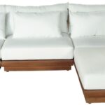 Mirella 112.75" Water Resistant Fabric Upholstered 4pc. Outdoor Patio Modular Sectional